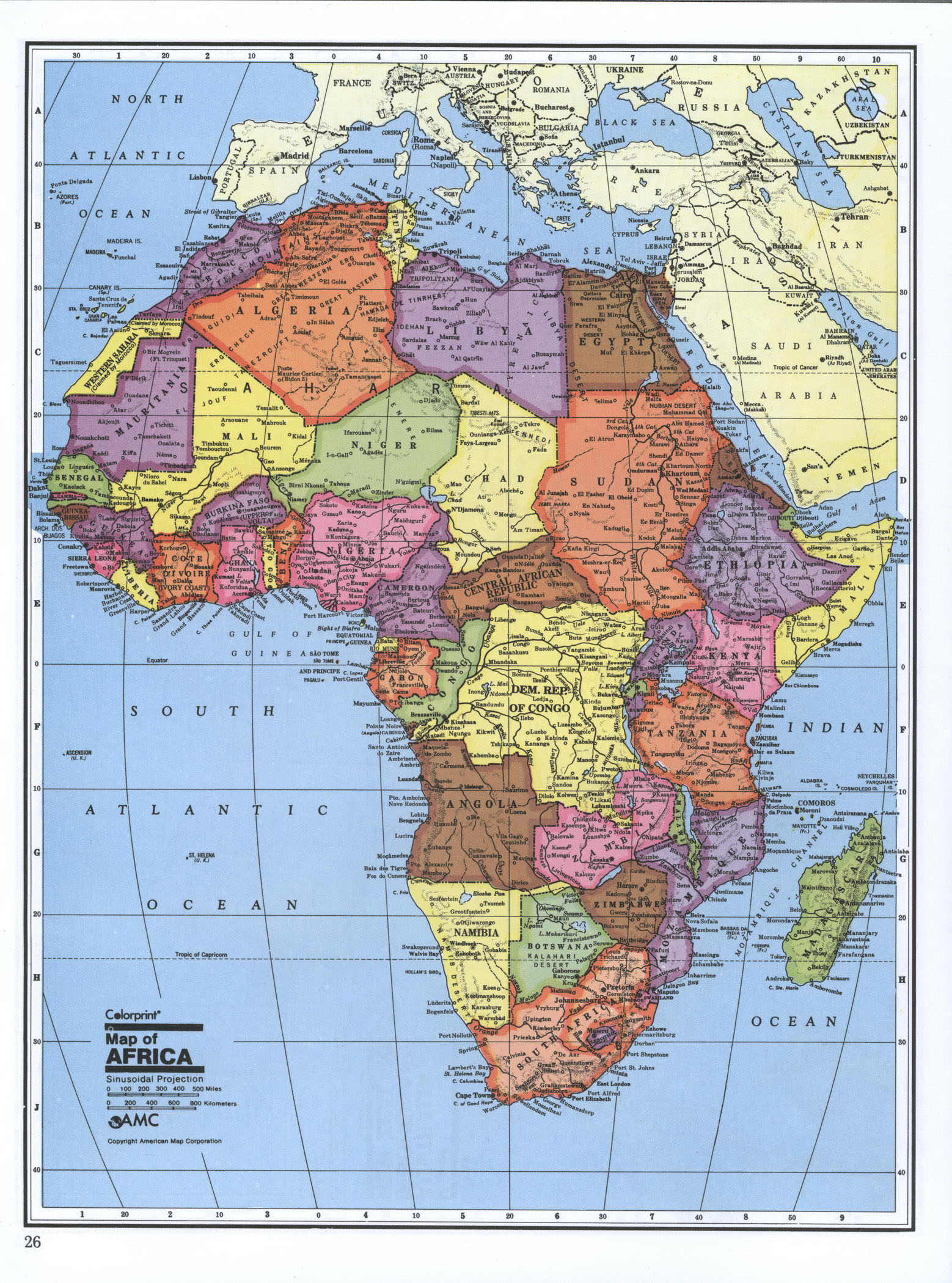 political map of africa