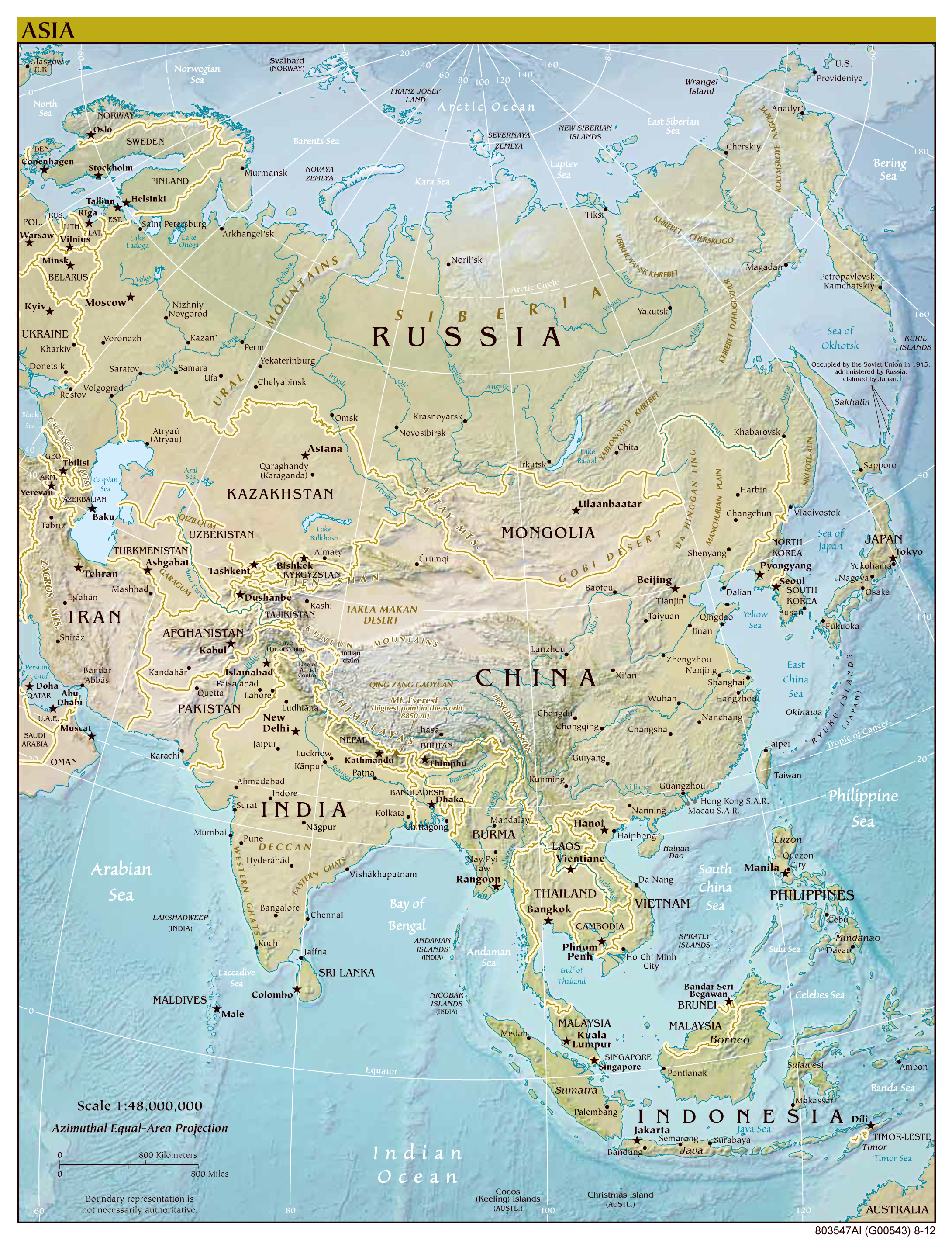 Map Of Asia Countries 