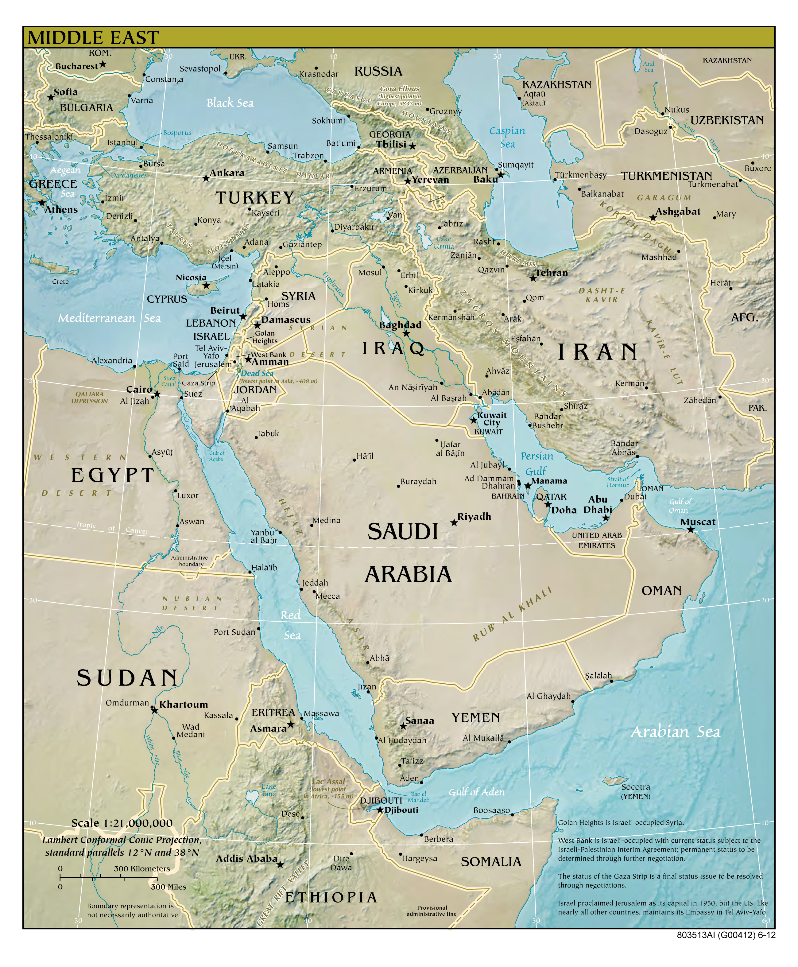 Map Of Middle Asia Countries 