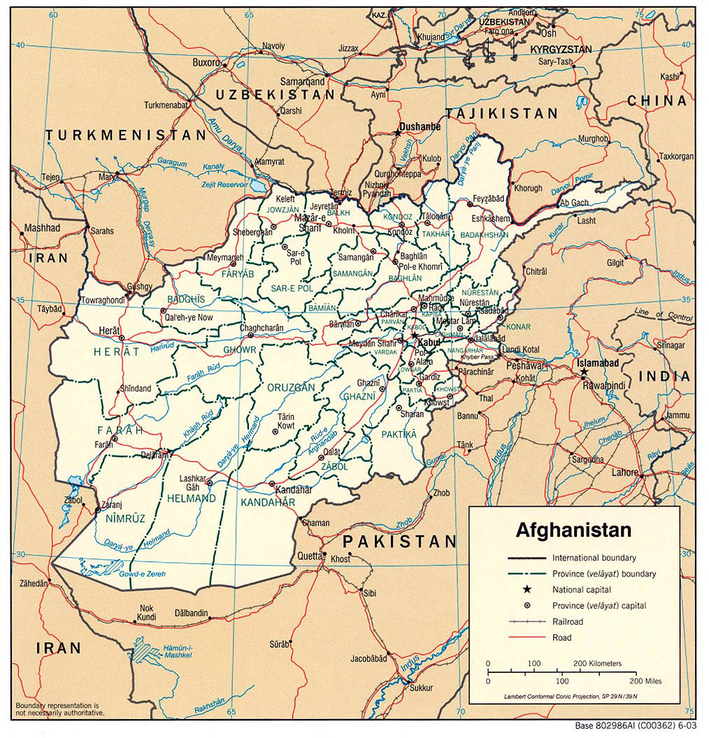 Maps of Afghanistan | Detailed map of Afghanistan in English | Military