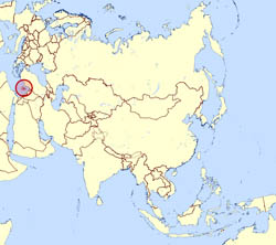 Large location map of Akrotiri and Dhekelia.