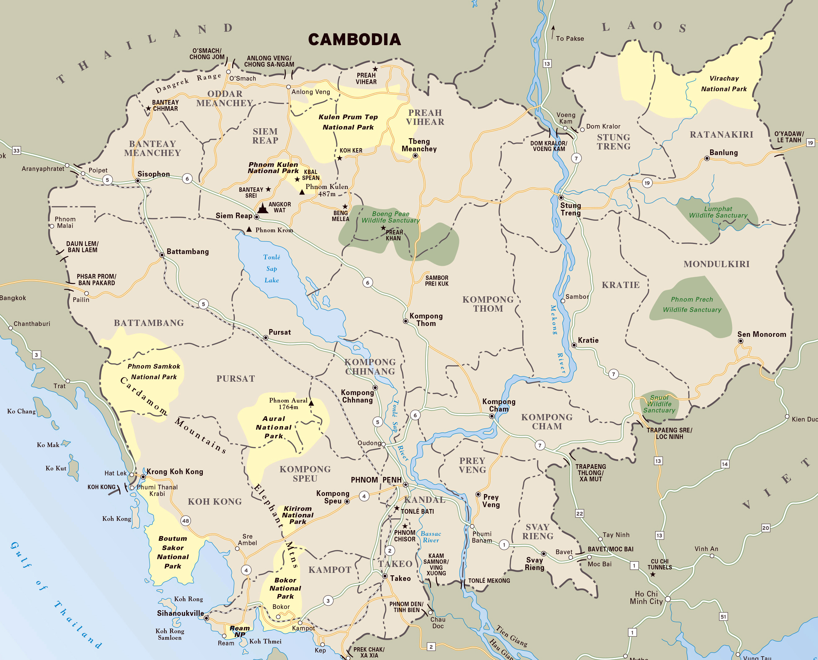 Show Map Of Cambodia