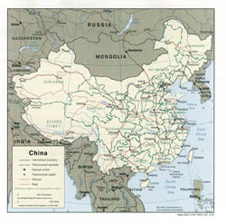 Detailed political and administrative map of China with roads and major cities - 2001.
