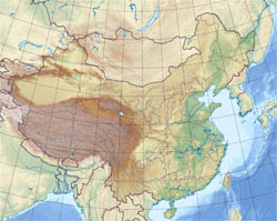 Detailed relief map of China.