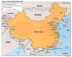 Detailed Special Economic Zones map of China - 1997.