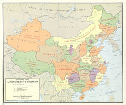 Large scale detailed administrative divisions map of China - 1967.