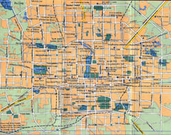 Detailed road map Beijing city.