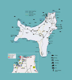 Tourist map of Christmas Island.