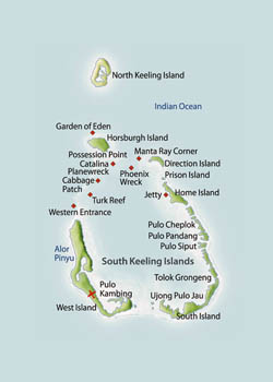 Map of Cocos Islands.