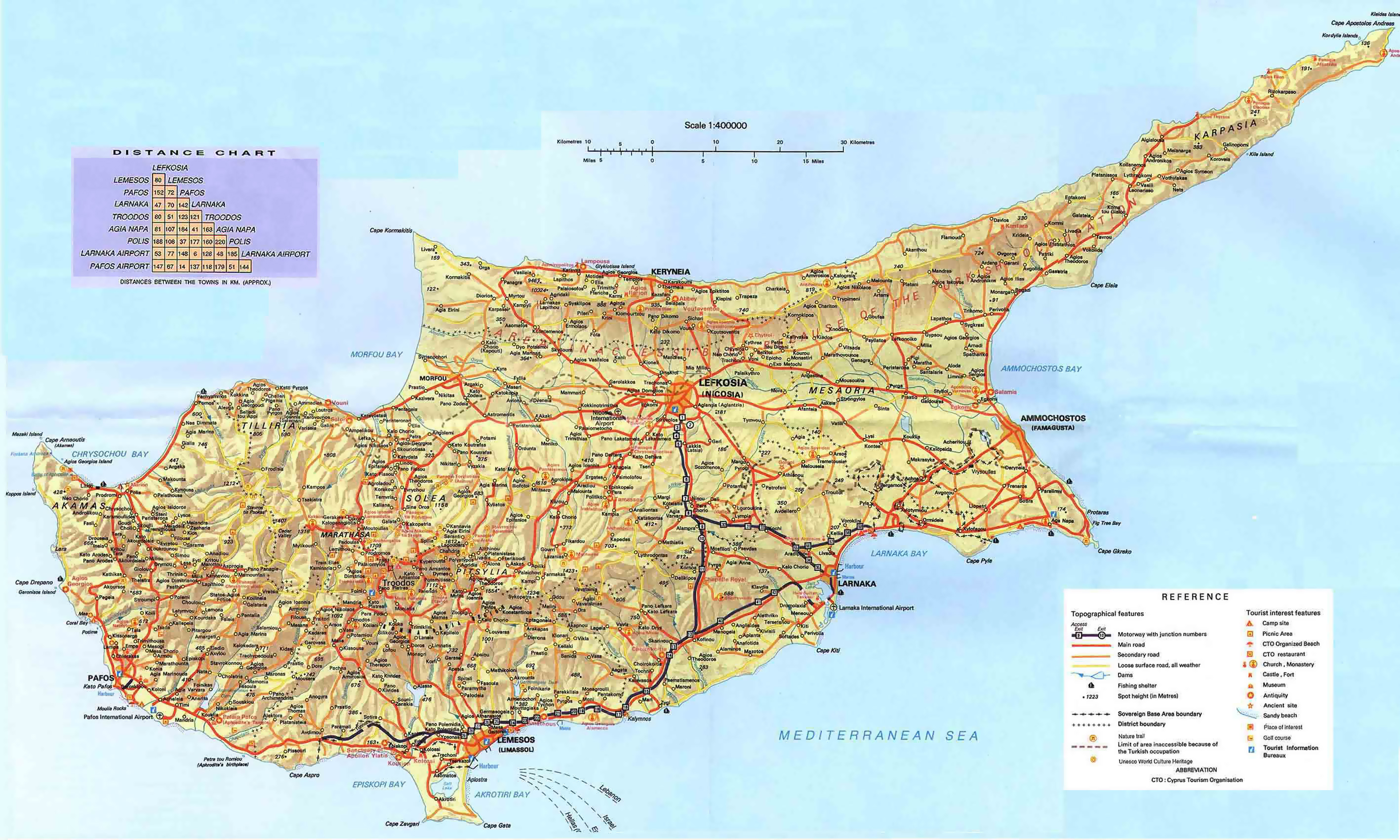Maps Of Cyprus Detailed Map Of Cyprus In English Tourist Map Of 