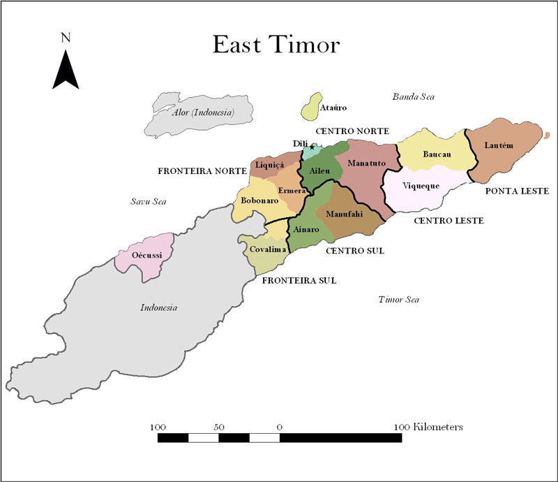 Maps of East Timor | Detailed map of East Timor (Timor-Leste) in ...