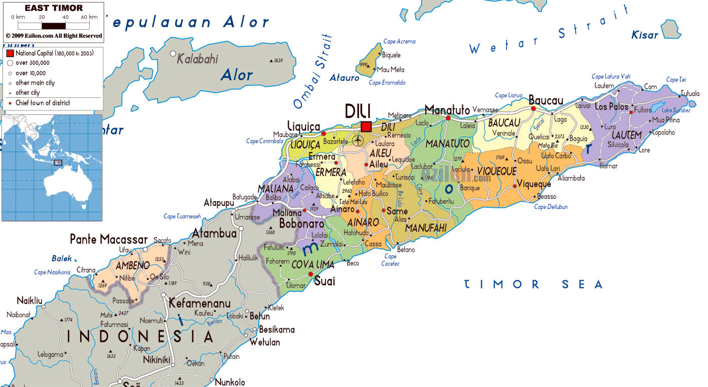 Timor-Leste Branch Roads Project Map