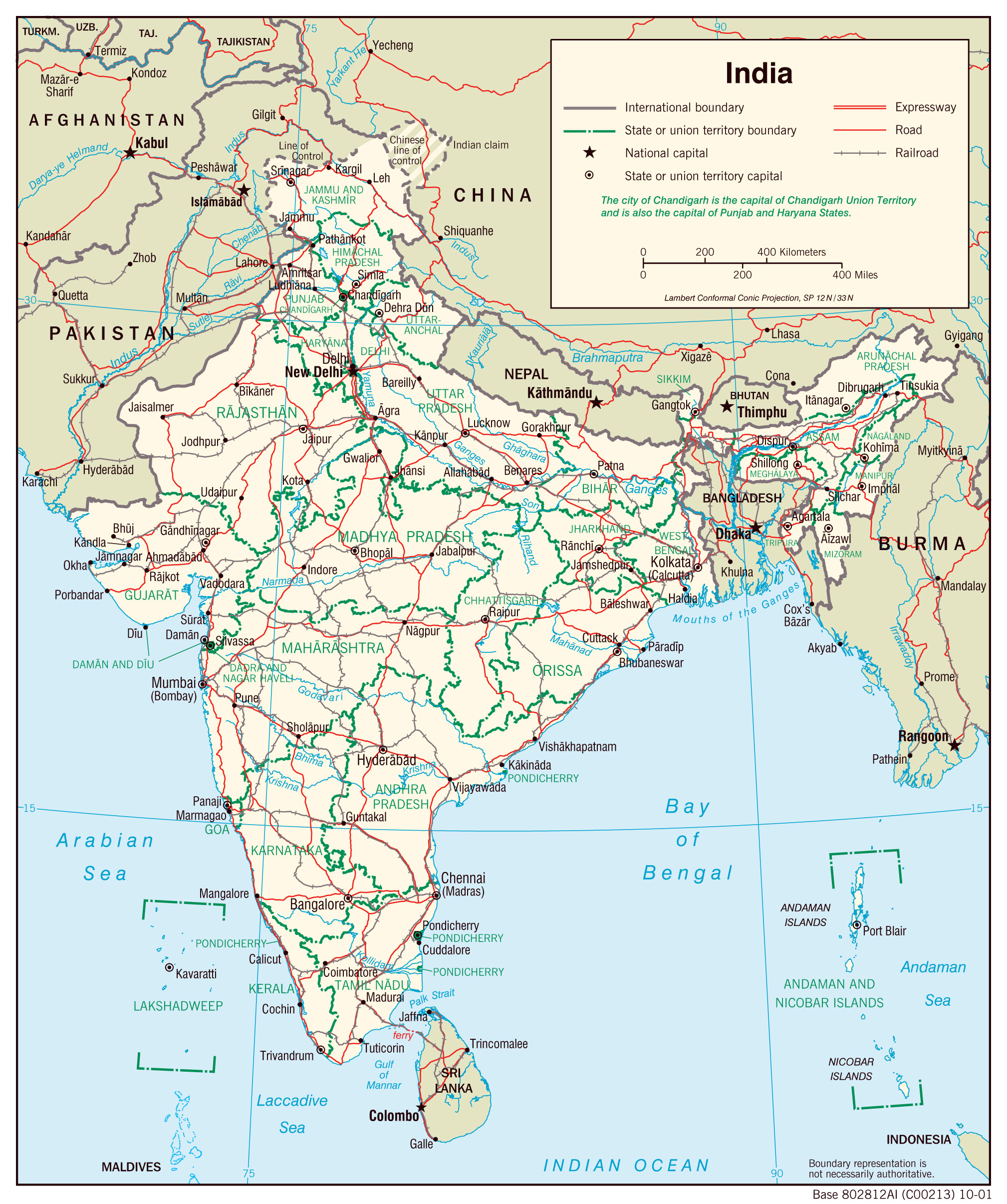 Maps of India | Detailed map of India in English | Tourist map of India