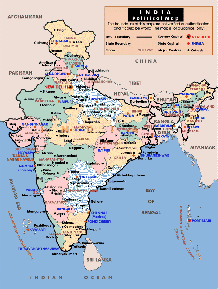 Maps Of India Detailed Map Of India In English Tourist Map Of India