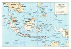 Large political map of Indonesia - 2002.