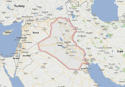 Map of Iraq.