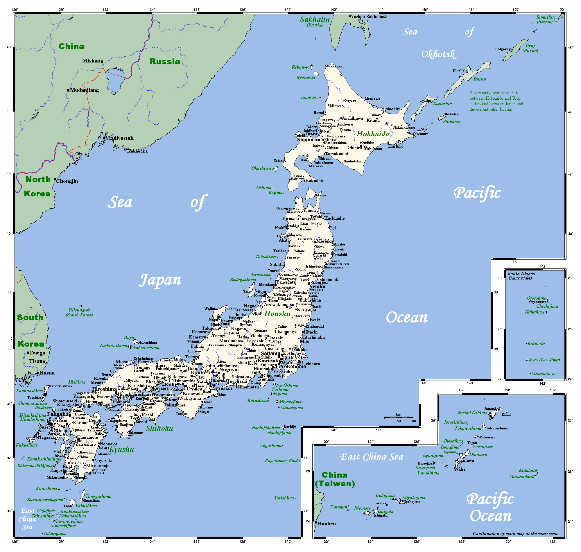 Maps of Japan | Detailed map of Japan in English | Tourist map of Japan