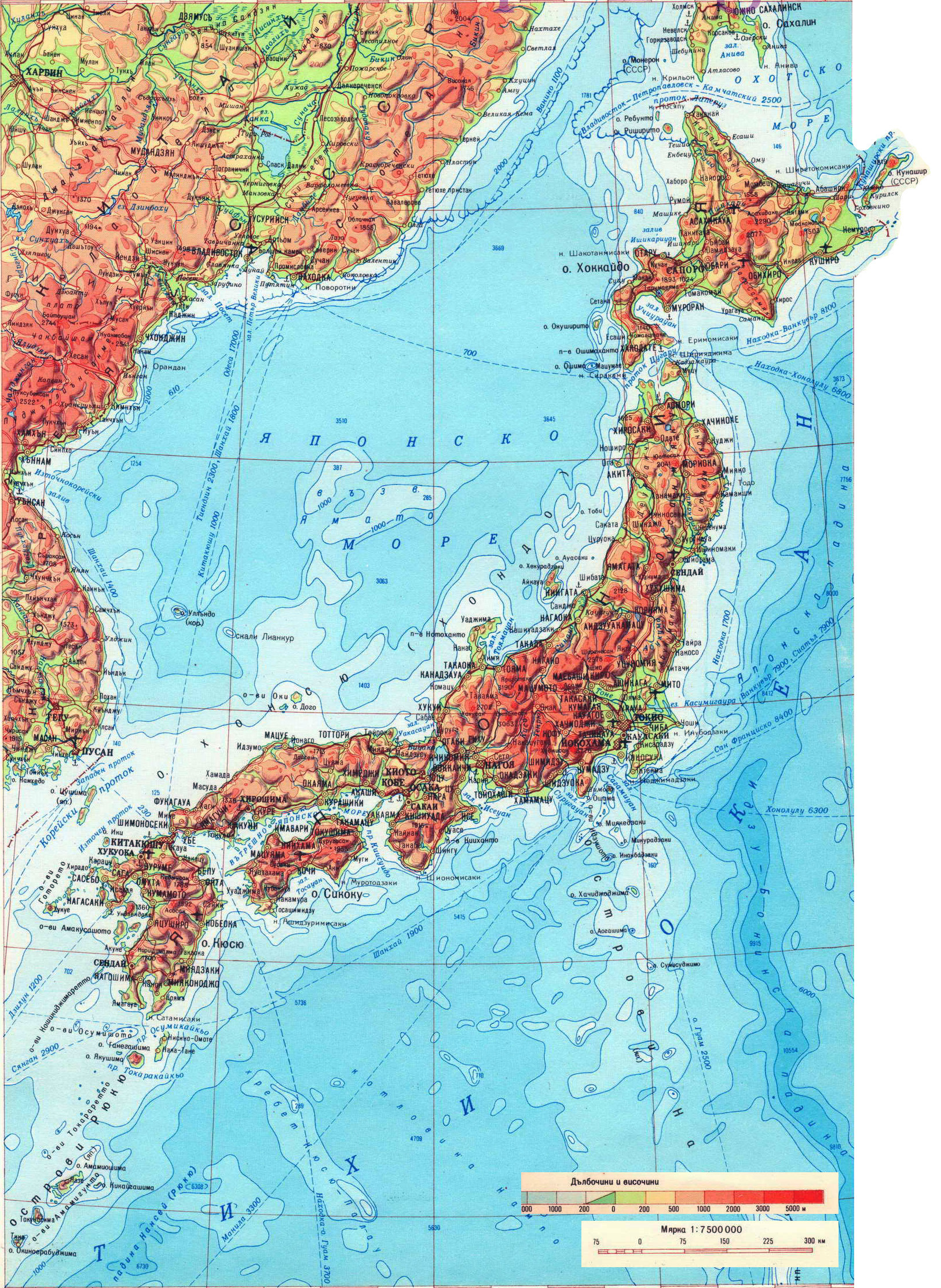 Japan Map Of Physical 48