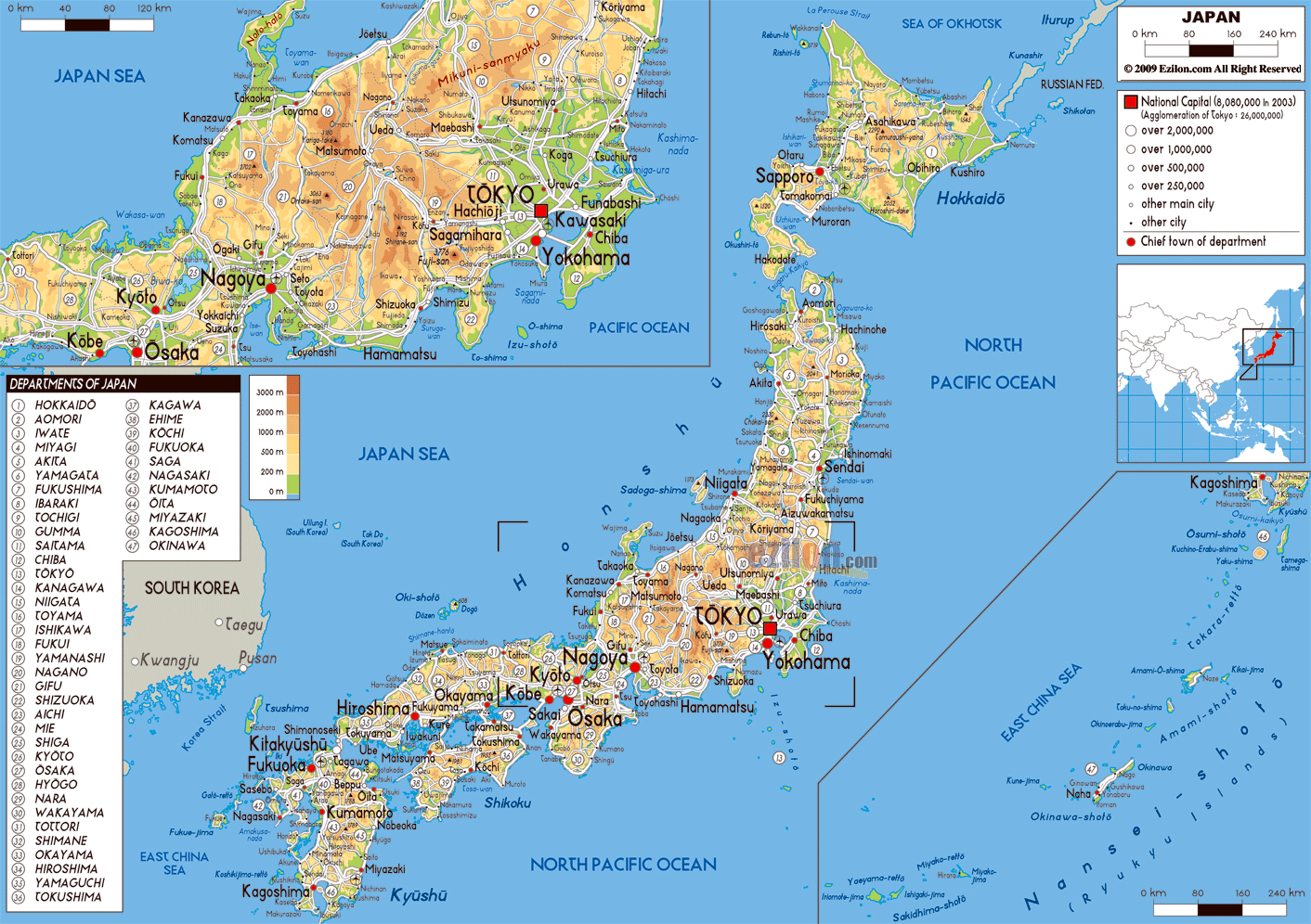 Maps of Japan | Detailed map of Japan in English | Tourist map of Japan