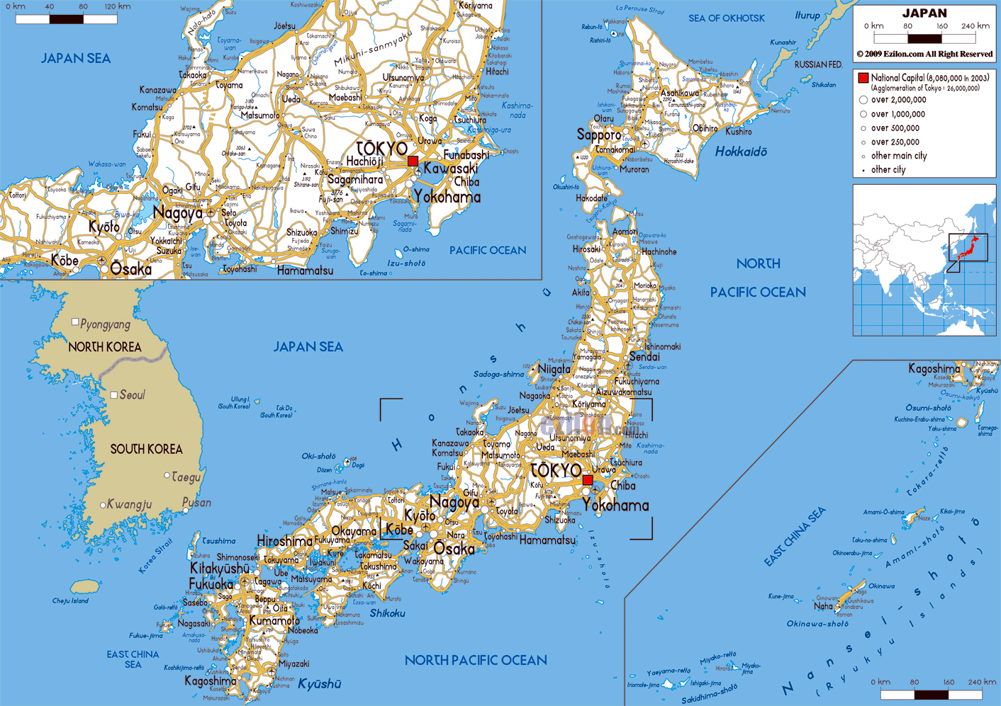 Maps of Japan | Detailed map of Japan in English | Tourist map of Japan