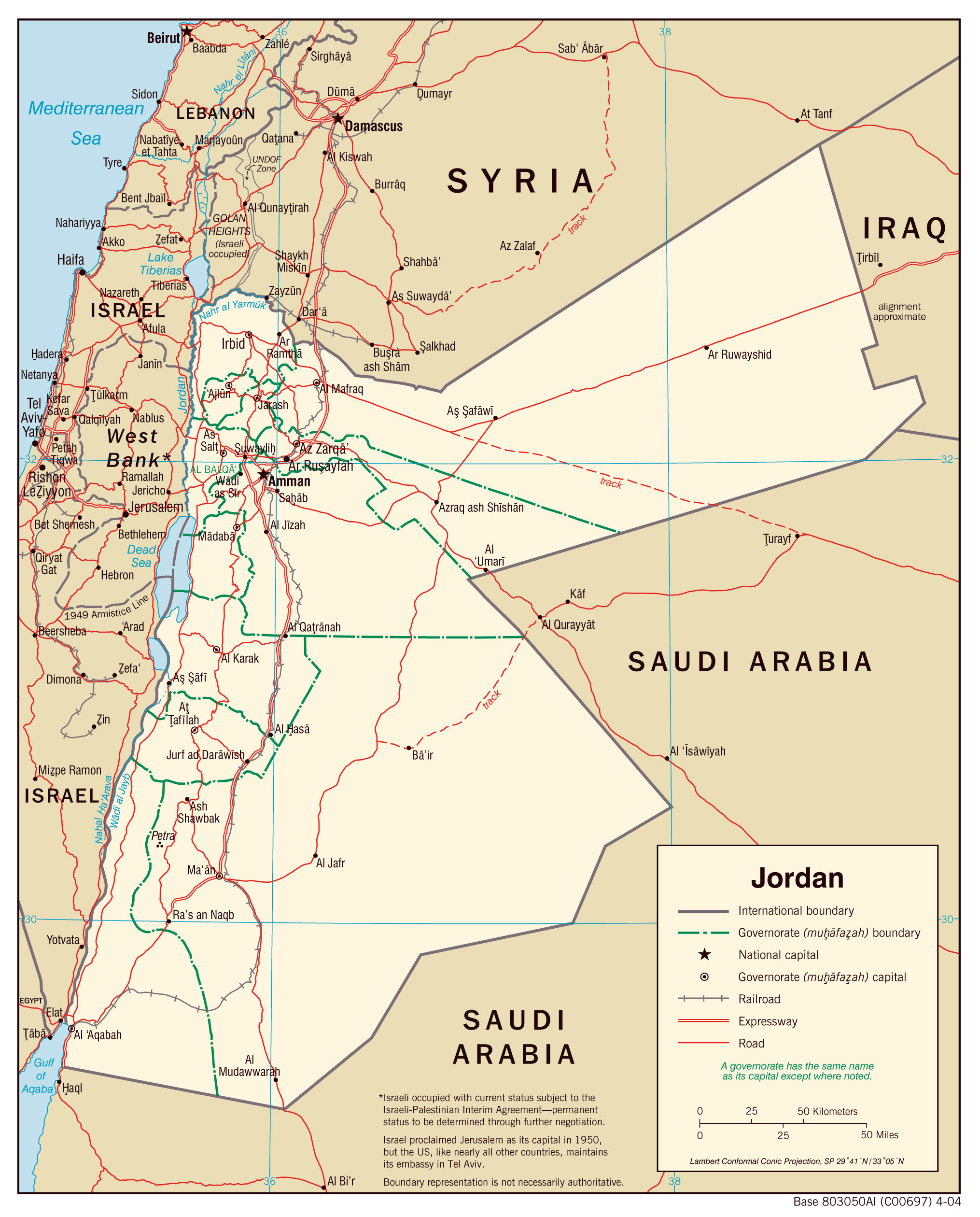 capital of jordan map