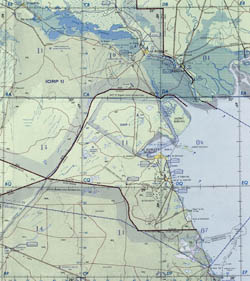 Large detailed topographical map of Kuwait.