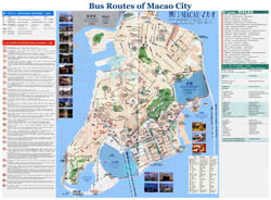 Large detailed bus routes map of Macao city.