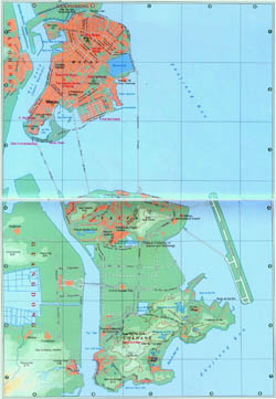 Large detailed road map of Macao.