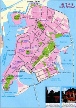 Large road map of Macau.