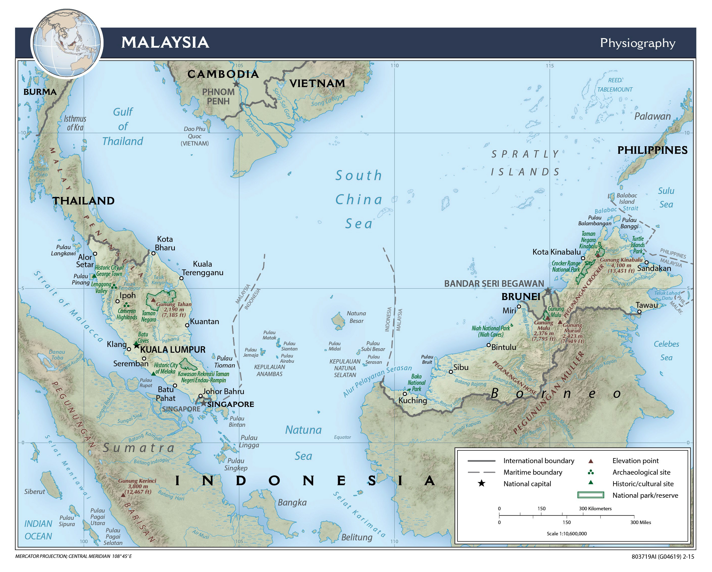 Detailed Administrative Map Of West Malaysia West Malaysia Detailed