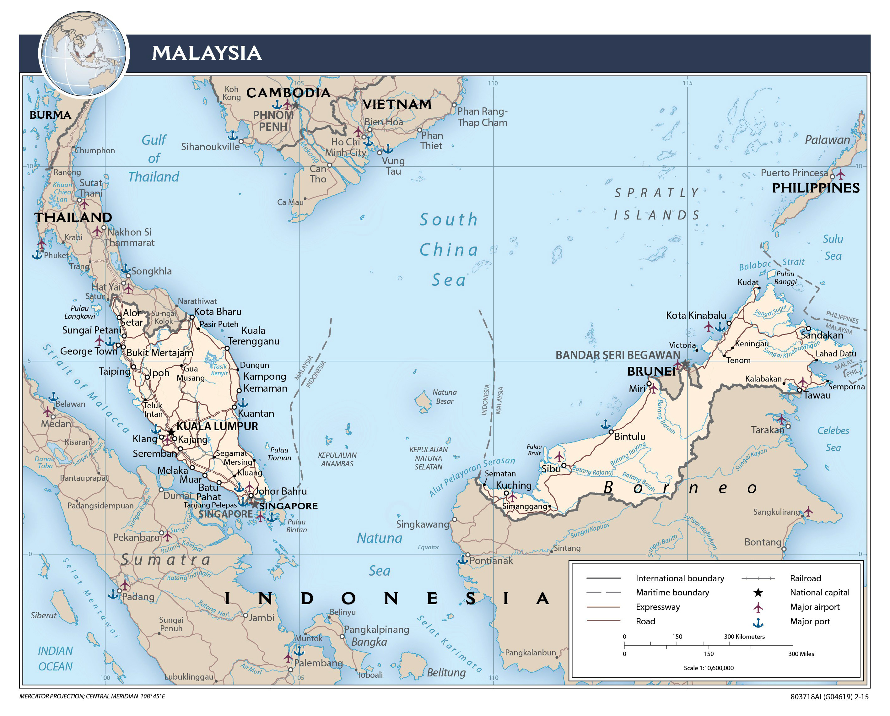 Maps of Malaysia | Detailed map of Malaysia in English | Tourist map of