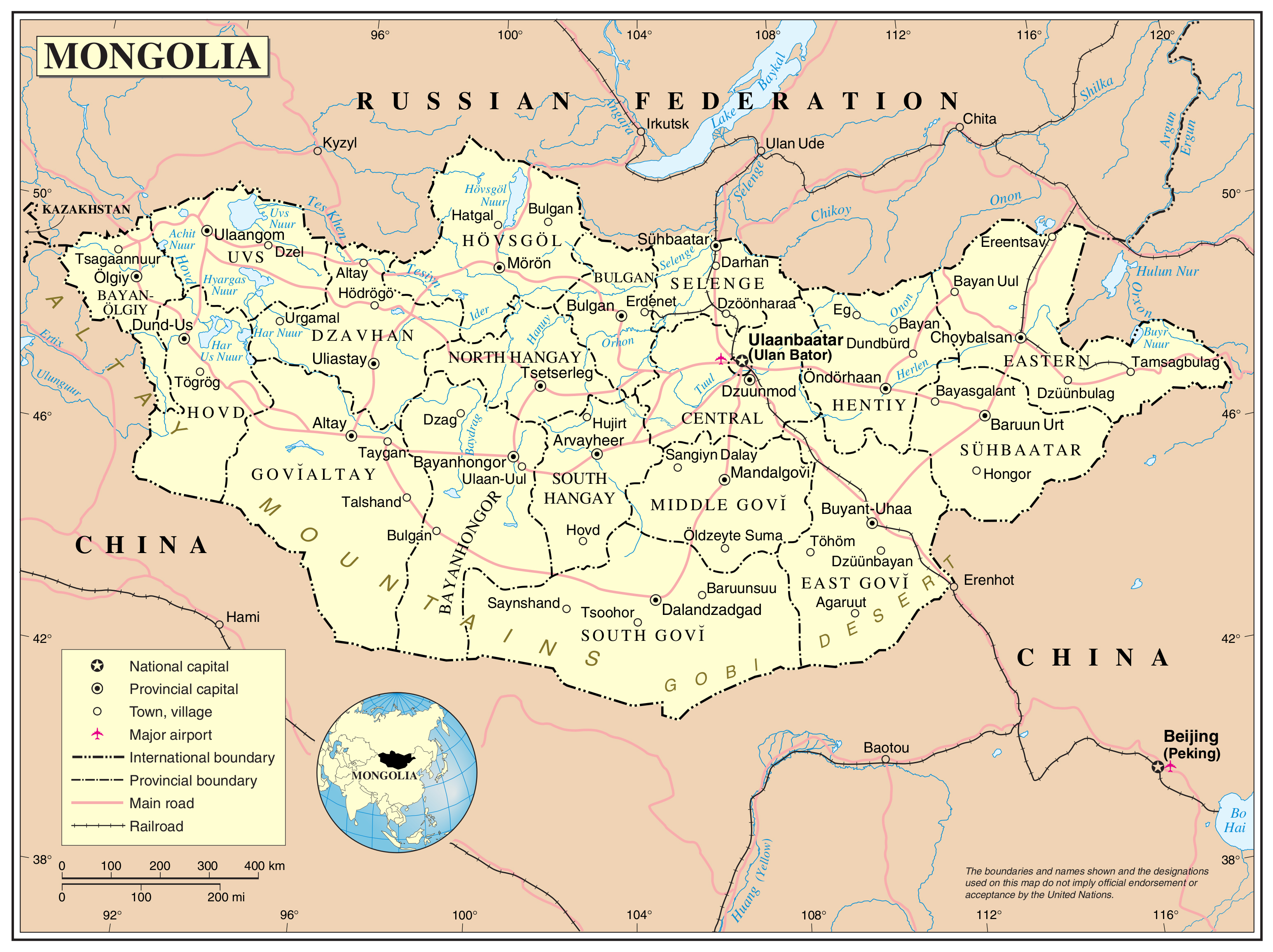 mongolian map