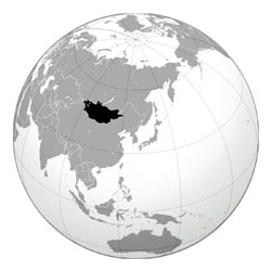 Large location map of Mongolia.