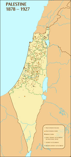 Detailed map of Palestine - 1878-1927.