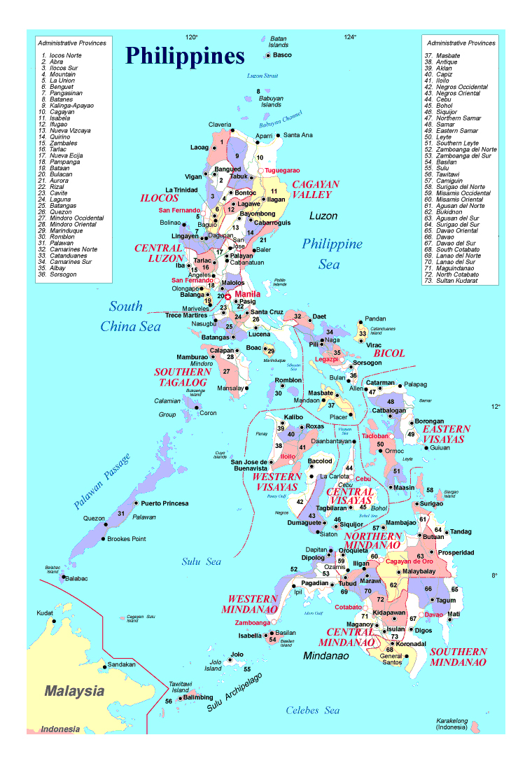Maps Of Philippines Detailed Map Of Philippines In English Tourist Map Of Philippines Road Map Of Philippines Political Administrative Relief Physical Map Of Philippines