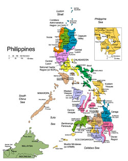 Detailed administrative map of Philippines.