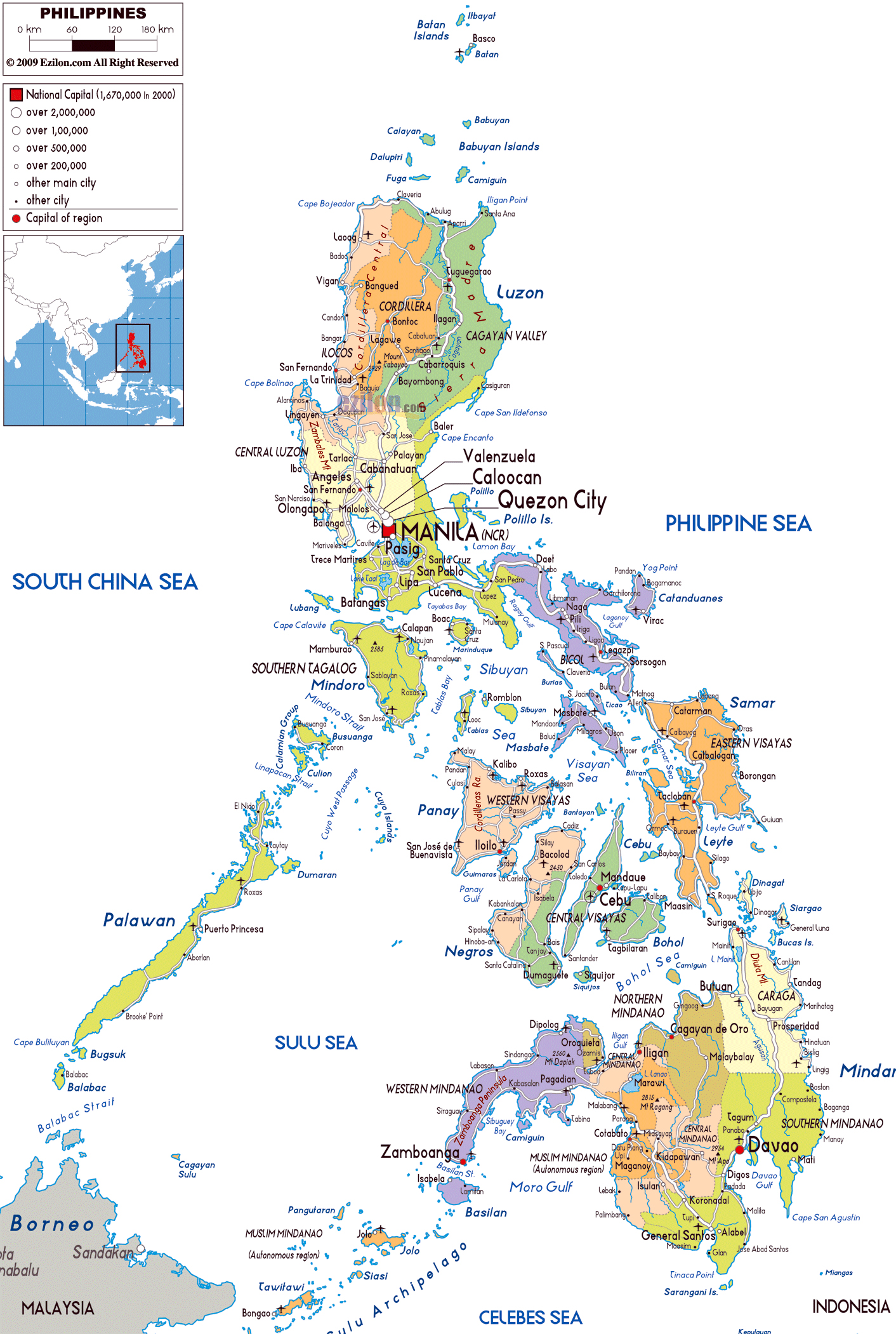 Maps of Philippines Detailed map of Philippines in English Tourist