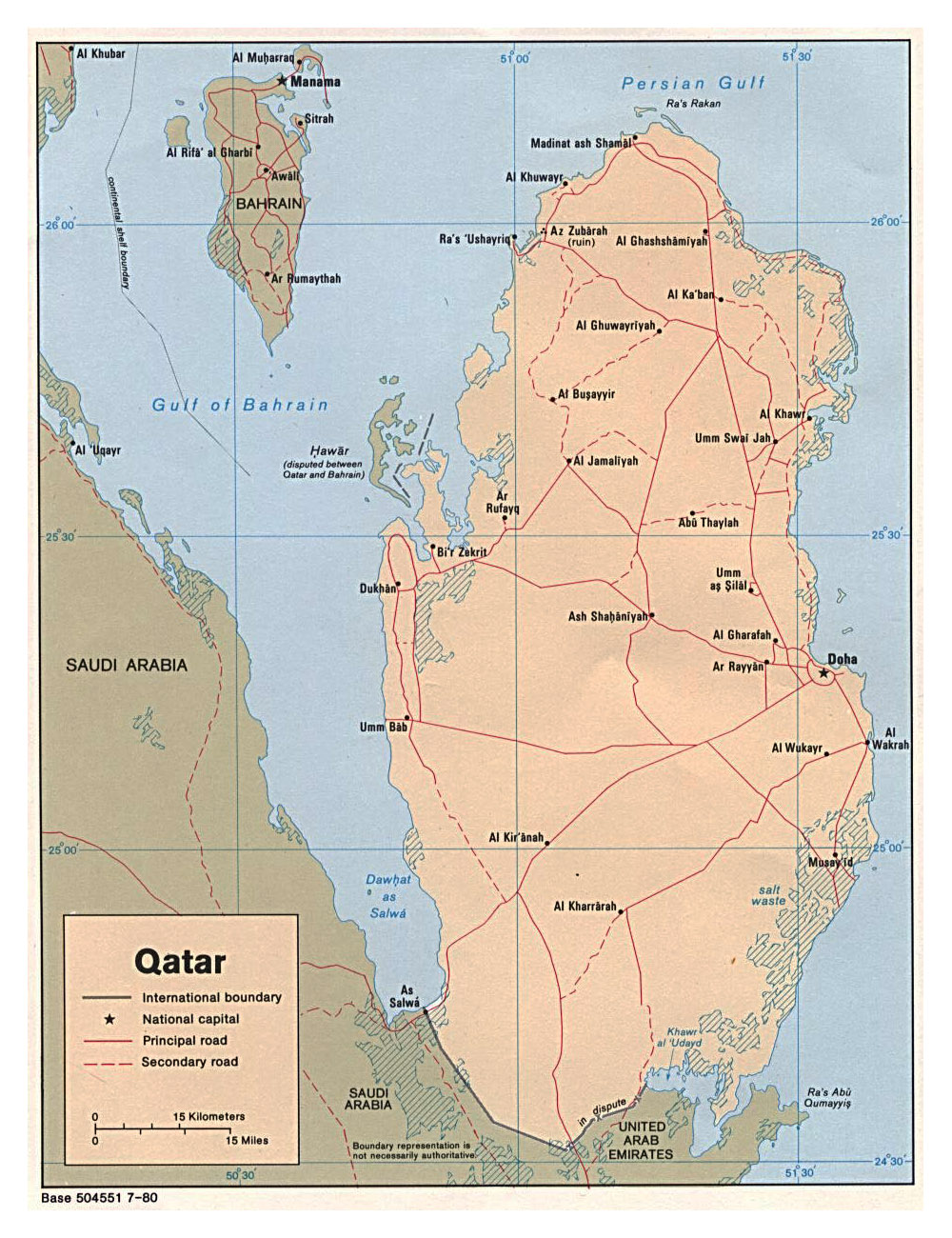 Qatar Road Map Qatar Road Map
