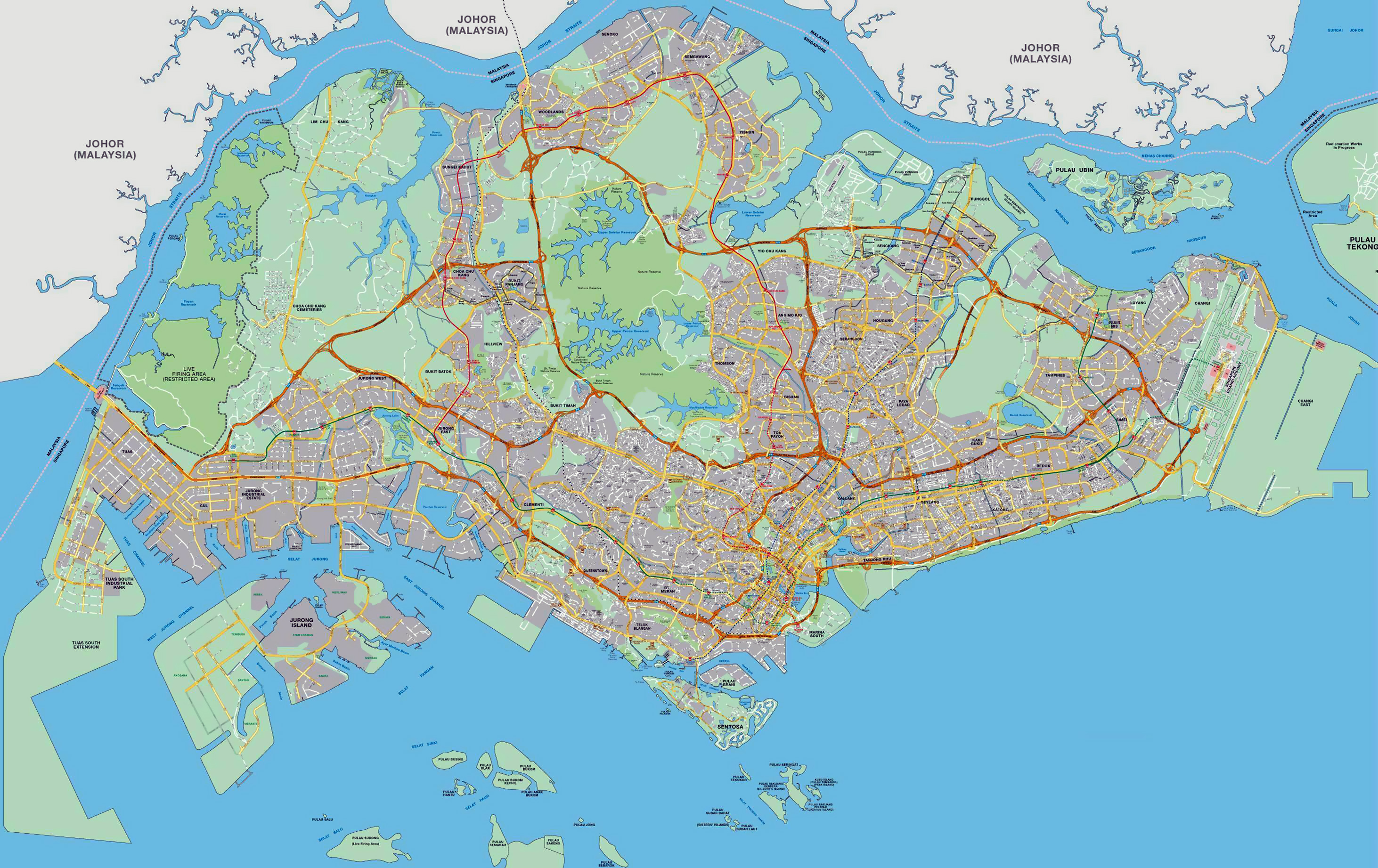maps of singapore