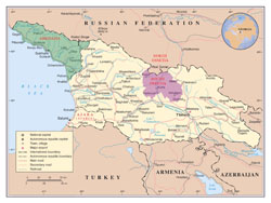 Large detailed political map of Georgia with Abkhazia and South Ossetia with roads, cities and airports. Large detailed political map of Georgia with Abkhazia and South Ossetia with roads, cities and airports.