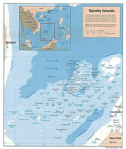 Large political map of Spratly Islands - 1995.