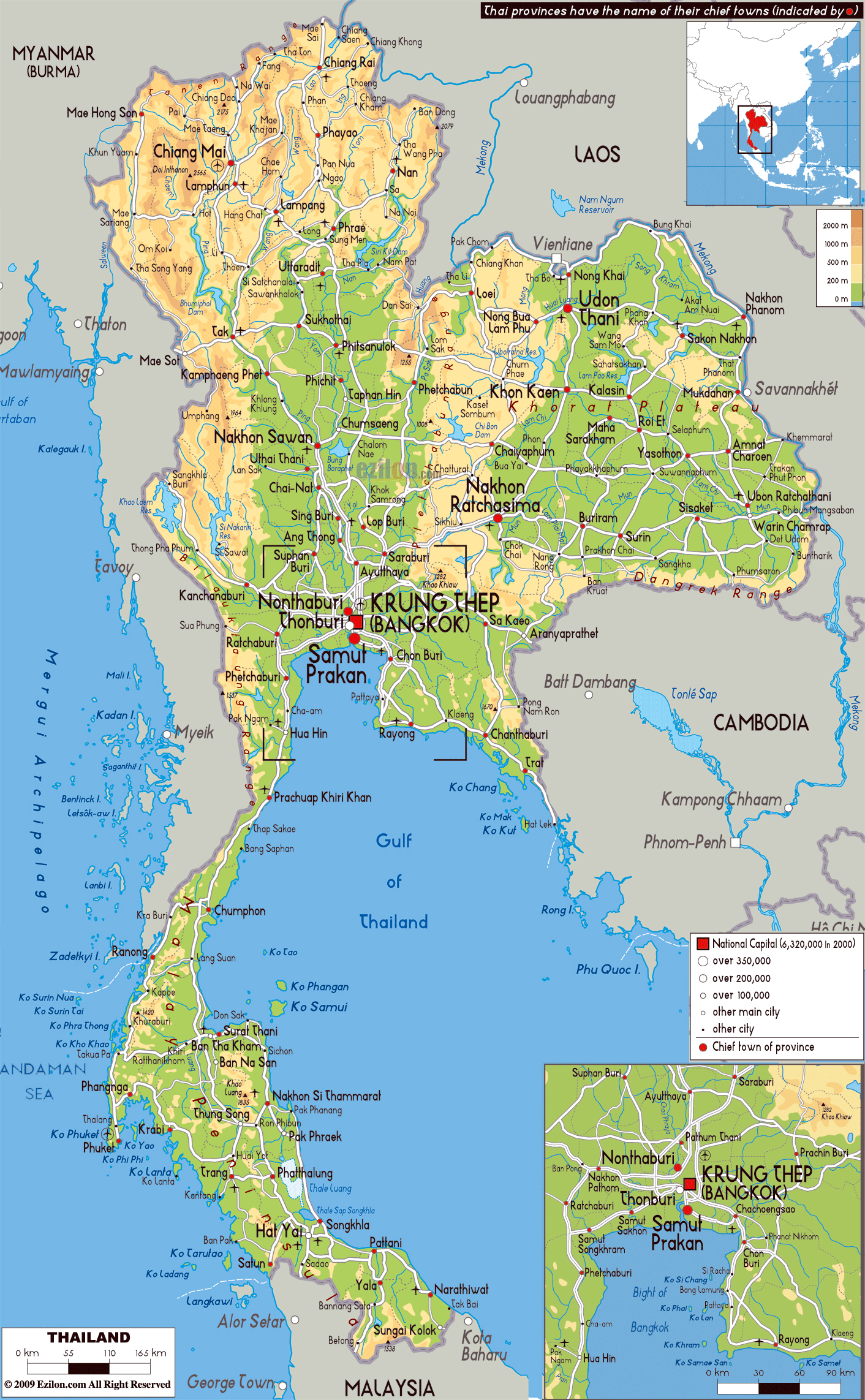 Maps Of Thailand Detailed Map Of Thailand In English Tourist