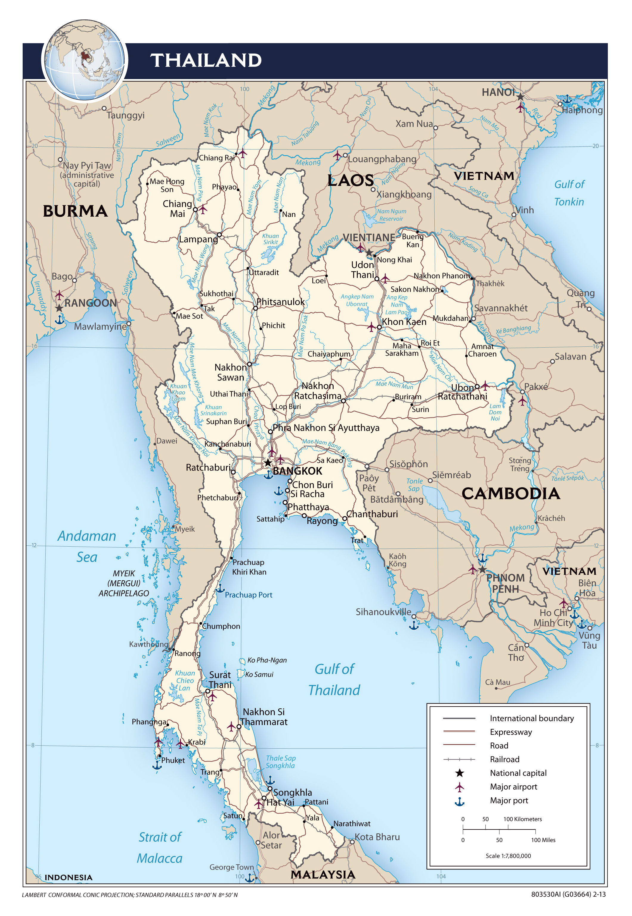 Maps Of Thailand Detailed Map Of Thailand In English Tourist 