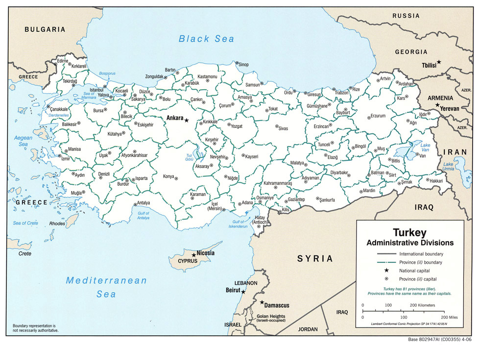 Turkey map