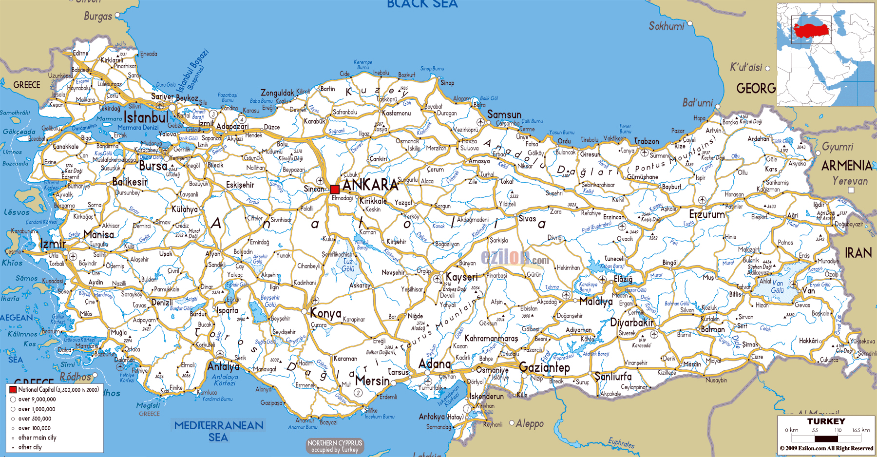 Maps Of Turkey Detailed Map Of Turkey In English Tourist Map Of