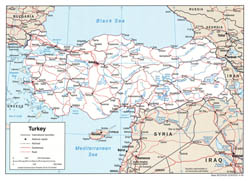 Political map of Turkey - 2006.