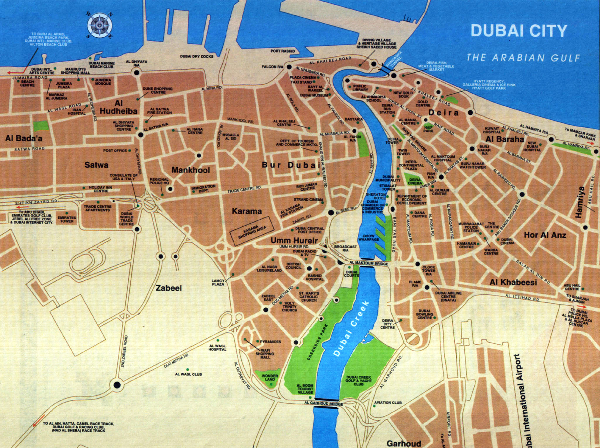 Maps Of Dubai Detailed Map Of Dubai City In English Maps Of Dubai 