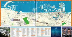 Detailed tourist map of Dubai.
