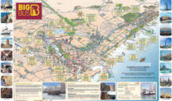 Large detailed tourist map of Dubai.