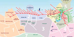 Large metro map of Dubai.